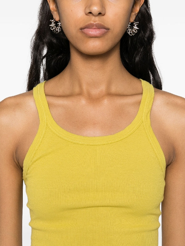 Ribbed Cotton Sleeveless Top