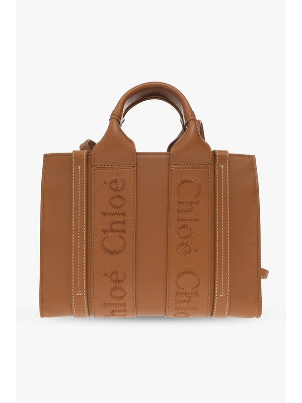 Woody Leather
  Small Tote Bag