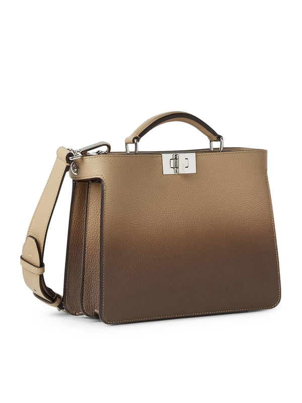 Fendi Peekaboo I See U Small Beige Brief Case
