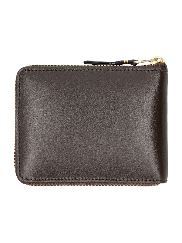 Zipper Leather Small Wallet