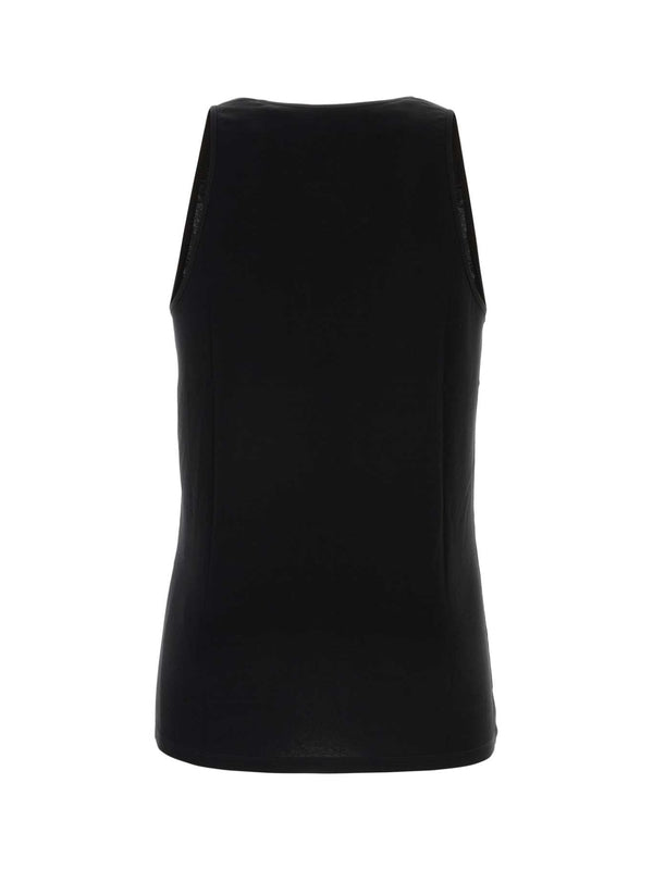 Scoop-neck Cotton Sleeveless Top