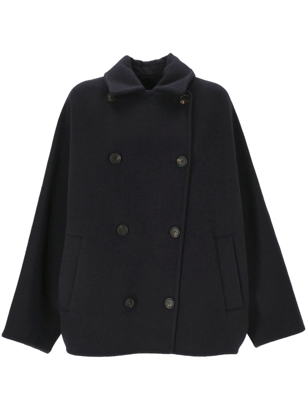 Wool Cashmere Double Peacoat