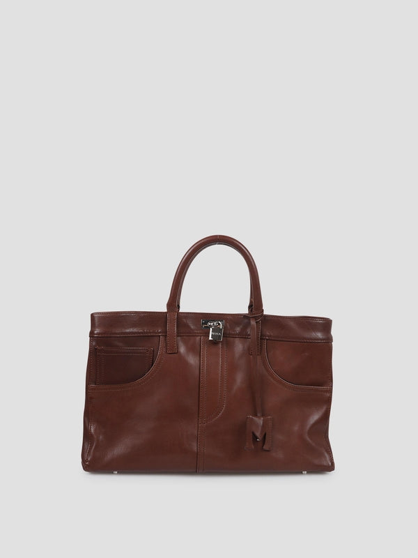 Medea Brown Tote Bags