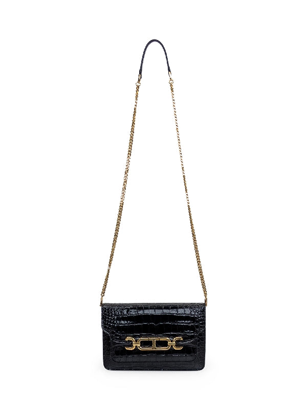 Whitney Croc Effect Shoulder Bag