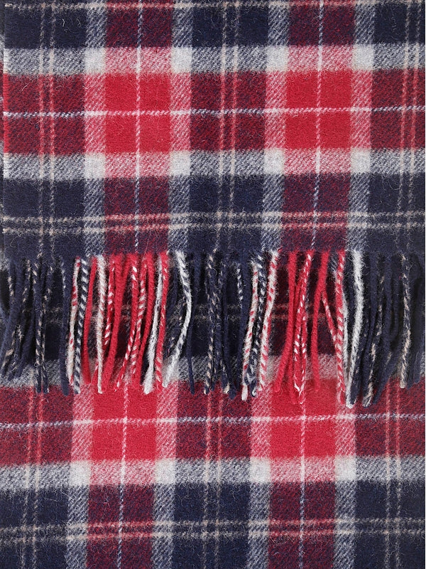 Tartan Check Fringe Lambswool Muffler