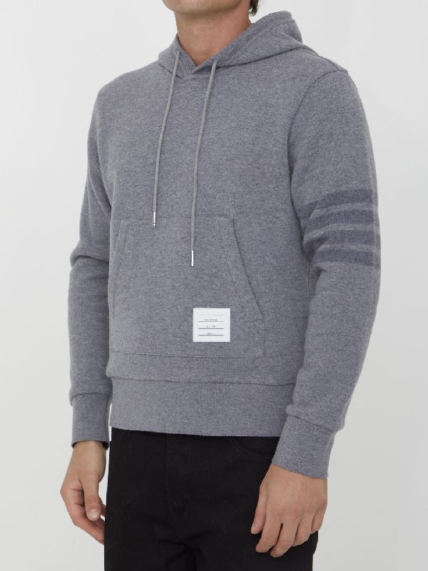 4-Bar Wool Hoodie Knit