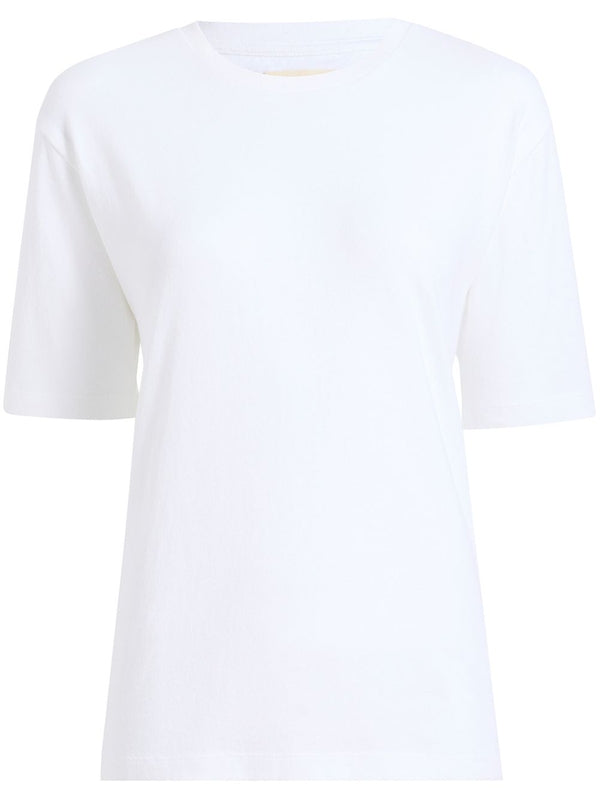 White Cotton Short-sleeve T-shirt