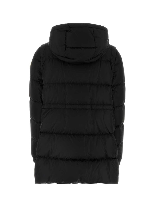 Wool Panel Hooded Padded
  Jacket