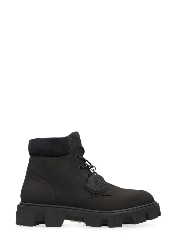 Moncler Black Lace-Up Boots
