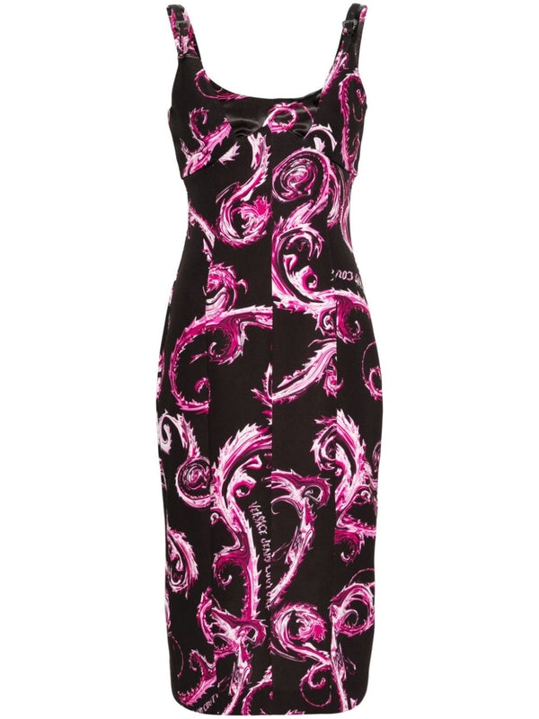 Allover Print Midi Dress