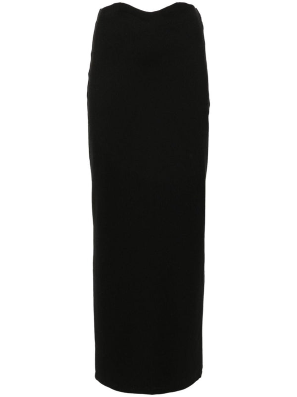 Black Cutout Long Skirt