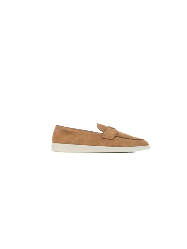 Triangle Logo Suede Loafer