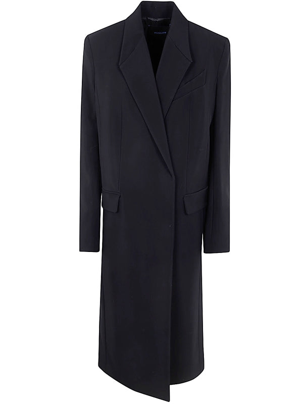 Single Breasted Wool Blend Coat