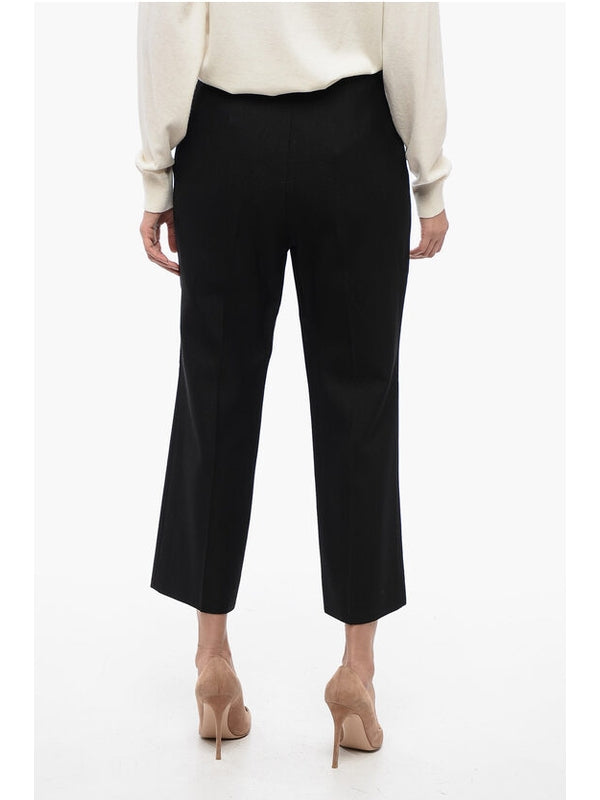 Black Cropped Tailored Pants