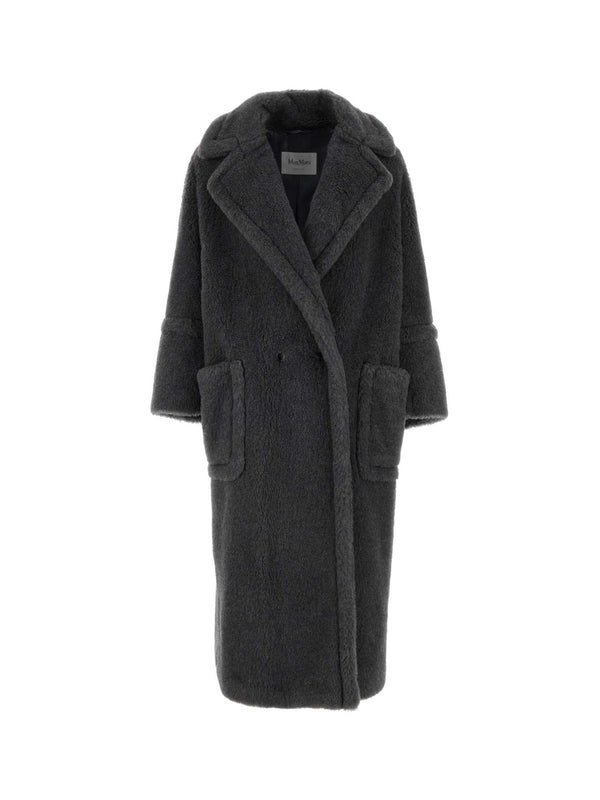 Wool Blend Fur Long Coat