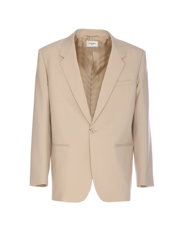 Wool Single Breasted Tailored Jacket