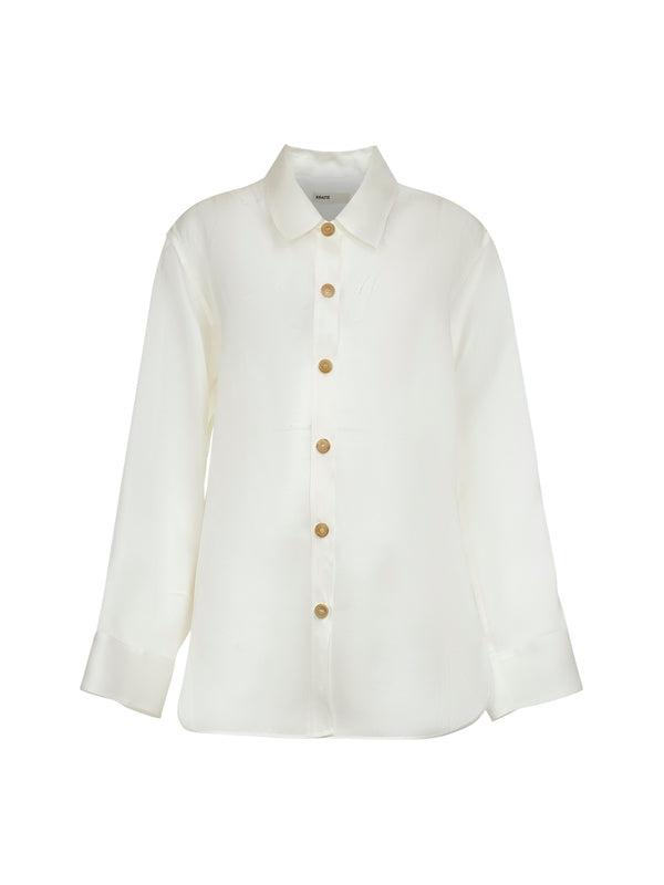 Long-Sleeve Silk Shirt