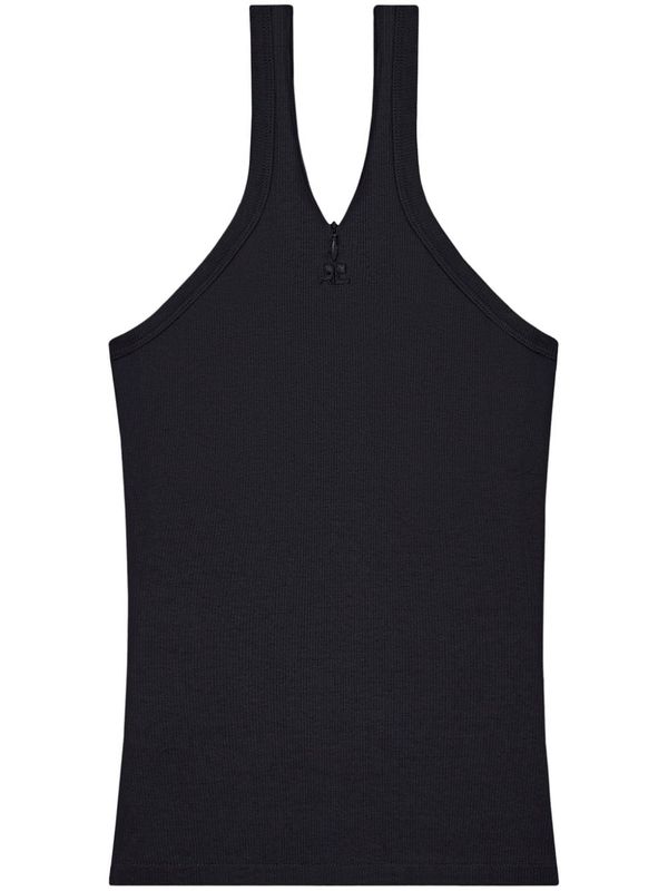 Zipper Rib Tank Top