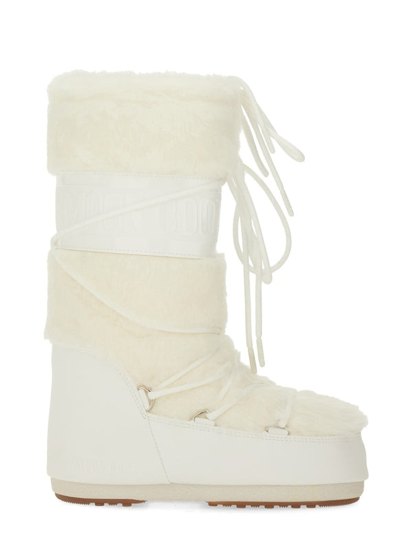 Moon Boot White Lace-Up Boots