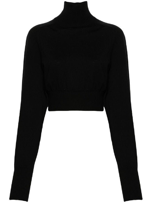 Wool Ribbed Turtleneck Knit