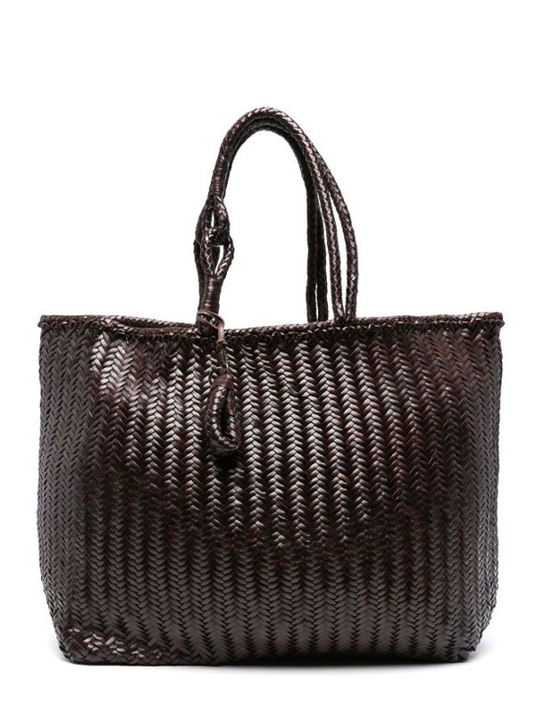 Chevron Leather Tote Bag