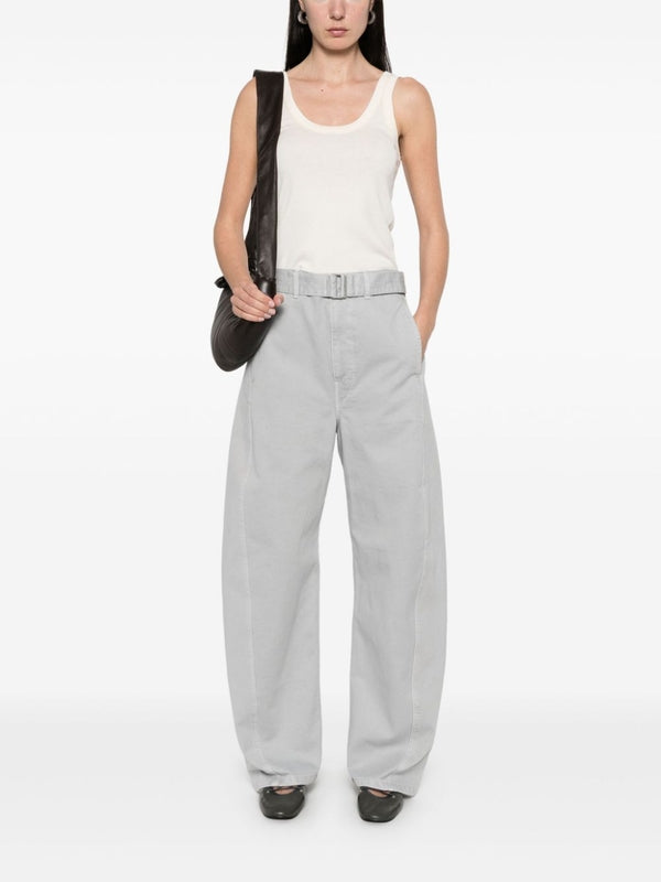 Belt Twist Cotton Pants