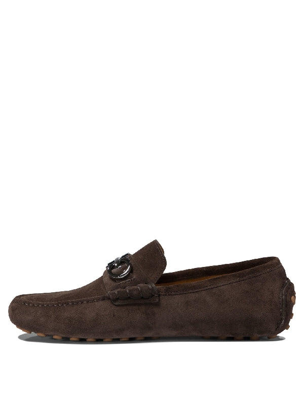 Gancini Suede Driving Shoes