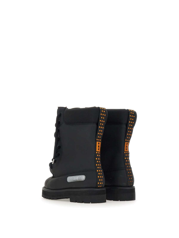 Strada High Top Lace Up Leather Boots