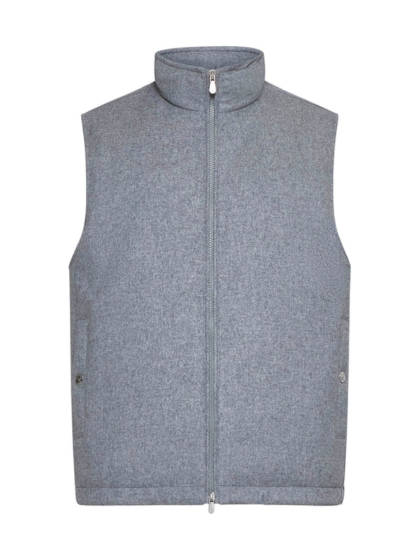 High Neck Wool Vest