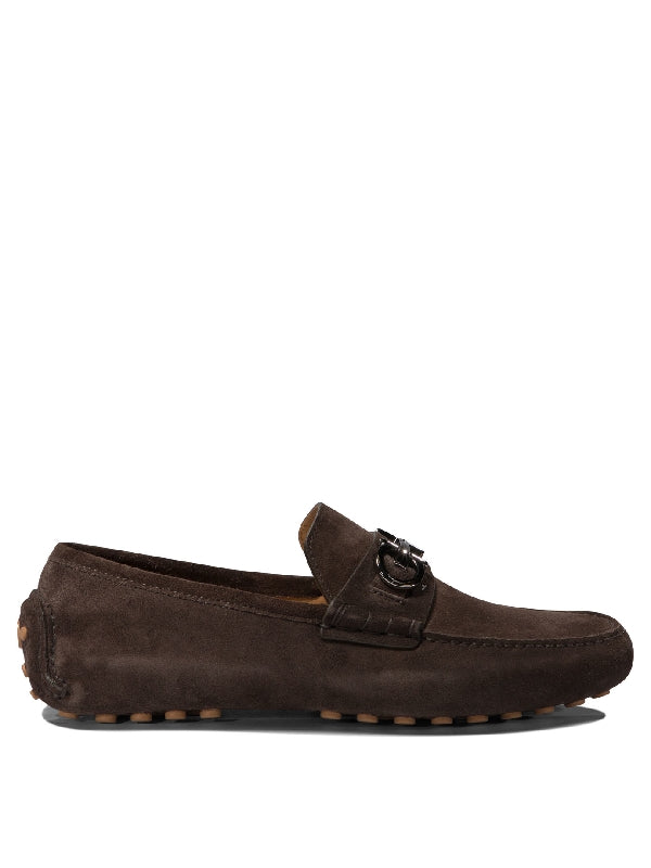 Gancini Suede Driving Shoes