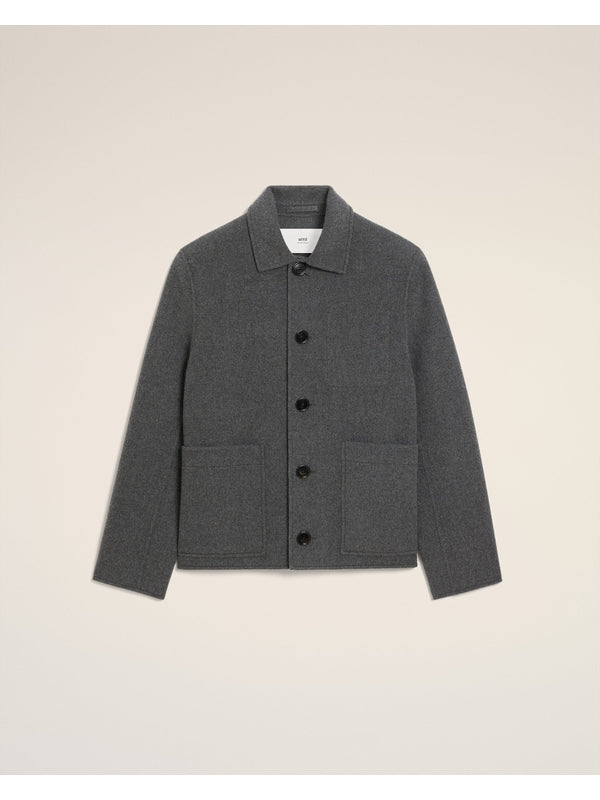 Ami Grey Wool Boxy Jacket