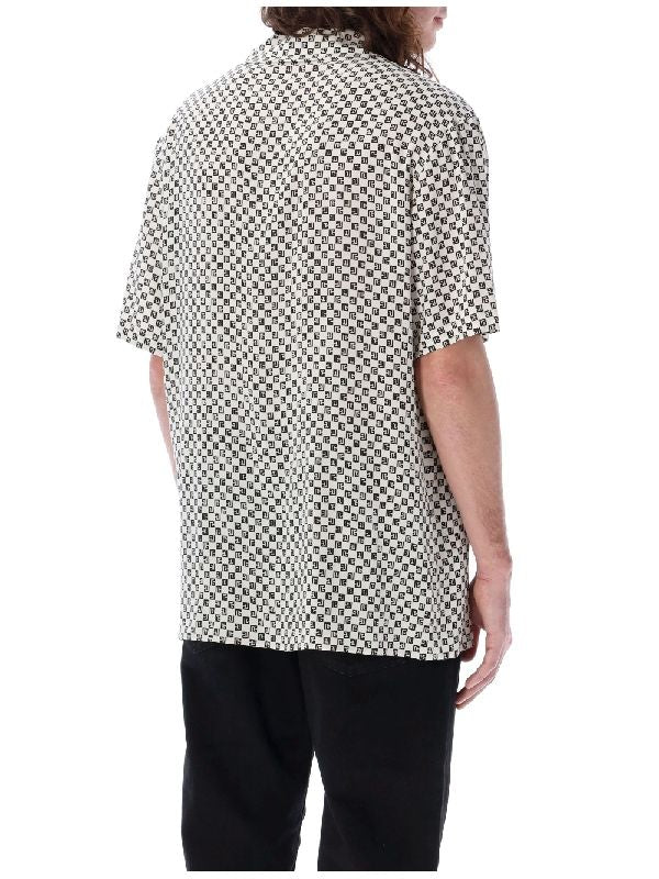 Allover Monogram Pattern Short-sleeve
  Shirt