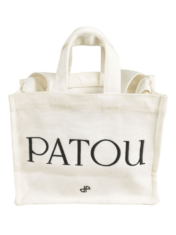 Logo Embroidery Canvas Small Tote Bag