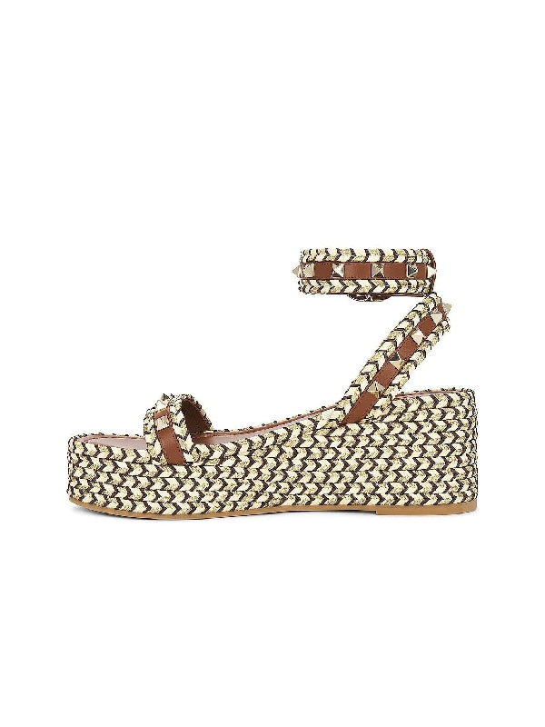 Rockstud Espadrille Wedge Sandal