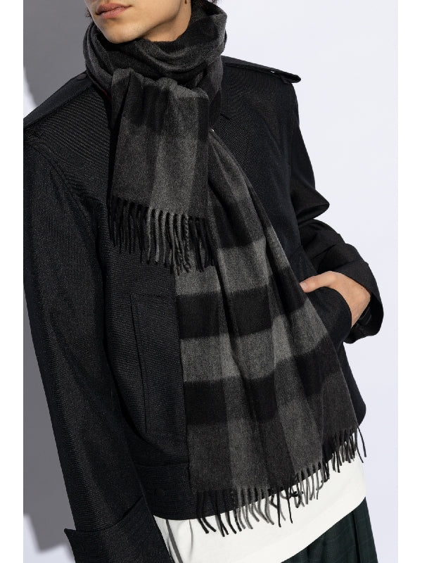 Check Fringe
  Cashmere Scarf