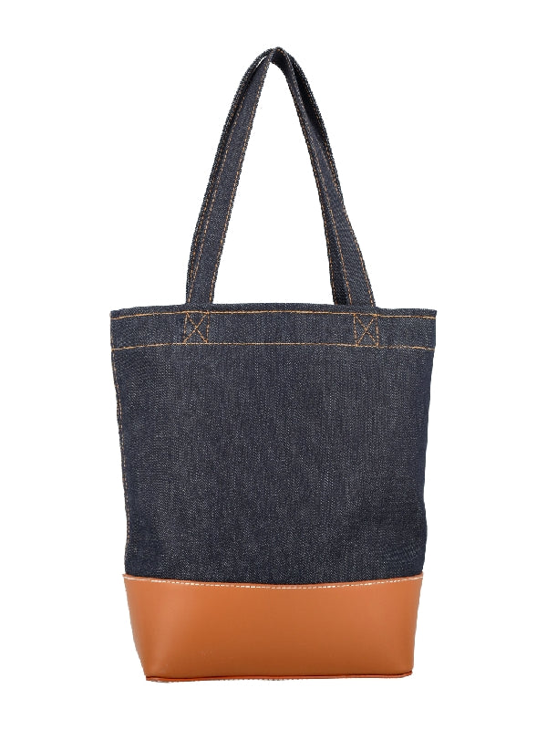 Axel Logo Denim Small Tote Bag