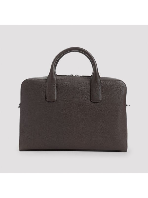 Logo Detail Calfskin Briefcase