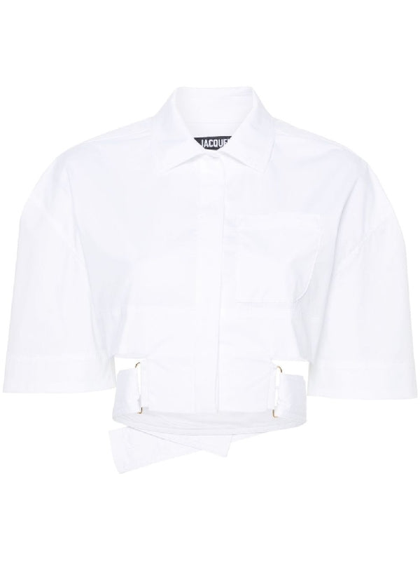 Bari Cropped Belted Shirt