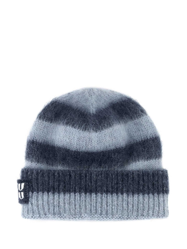 Stripe Mohair Beanie