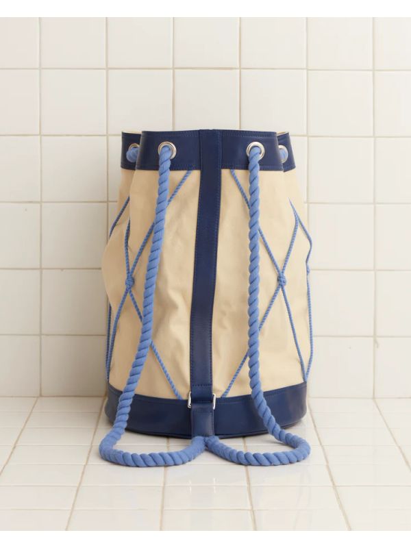 Net Canvas Bucket Backpack