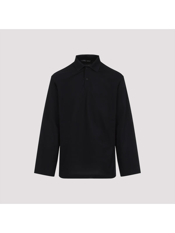 Long Sleeve Cotton Polo Shirt