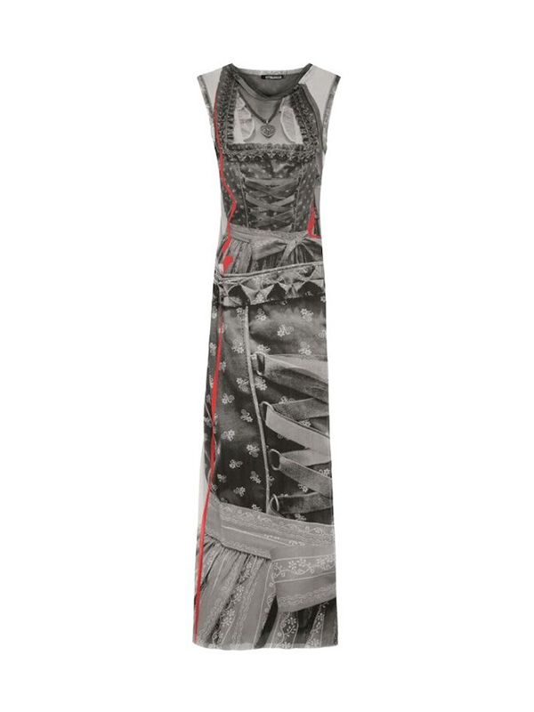 Graphic Printing Long Dress