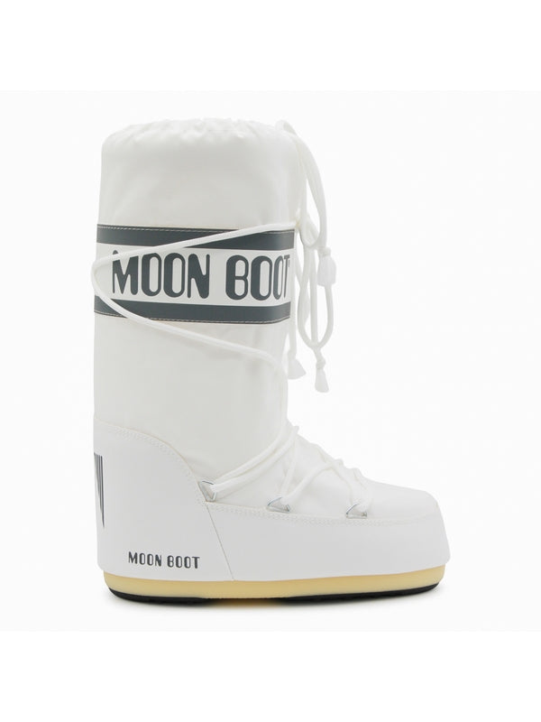 Moon Boot White Lace-Up Boots