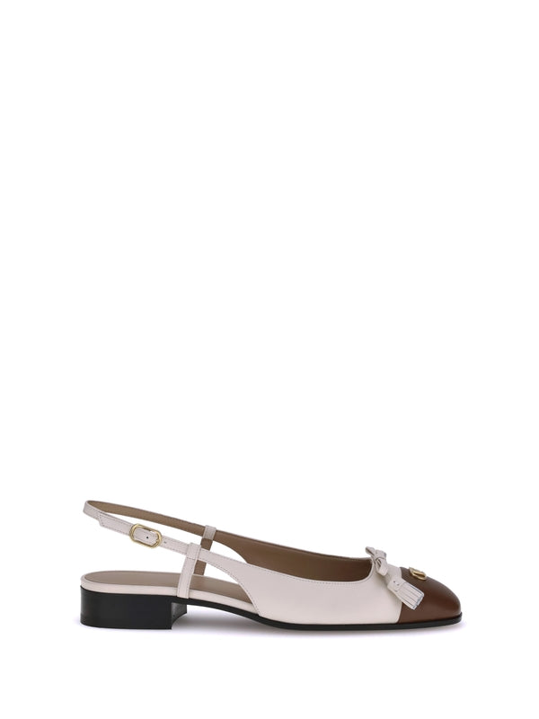 Valentino White Flat Shoes