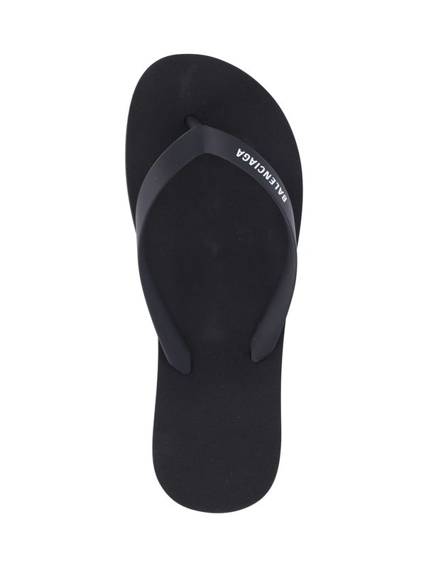 Balenciaga Black Flip Flops