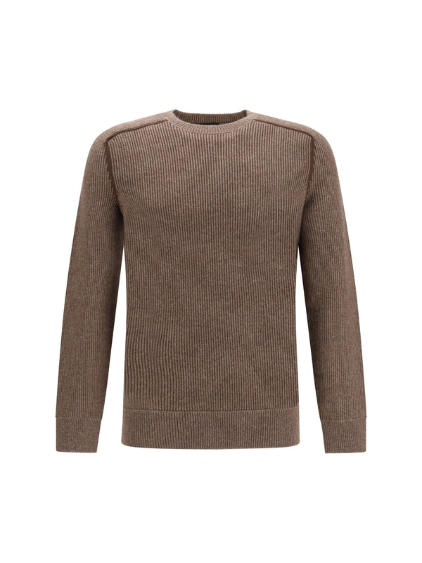 Z Zegna Brown Knitted