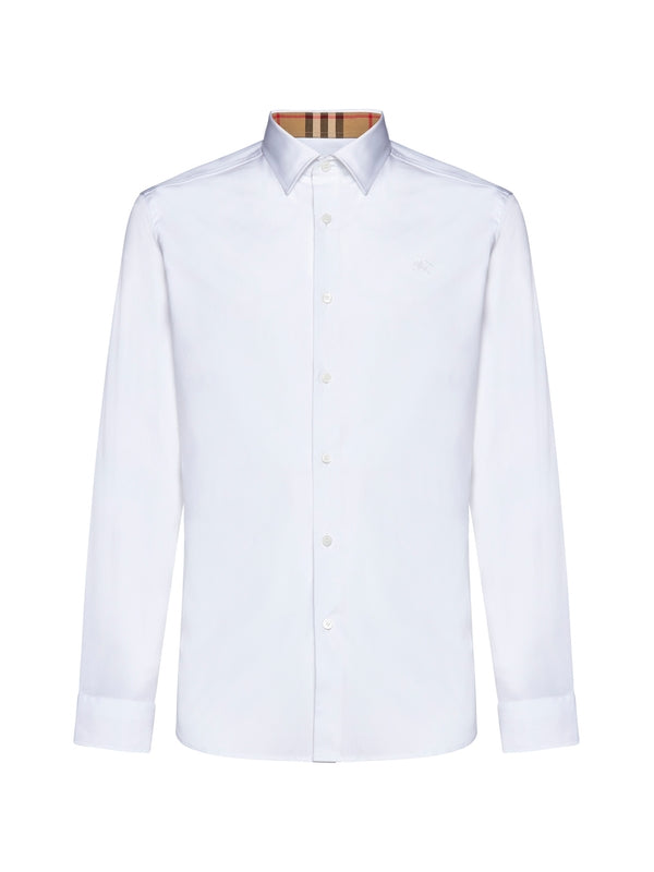 White Cotton Blend Shirt