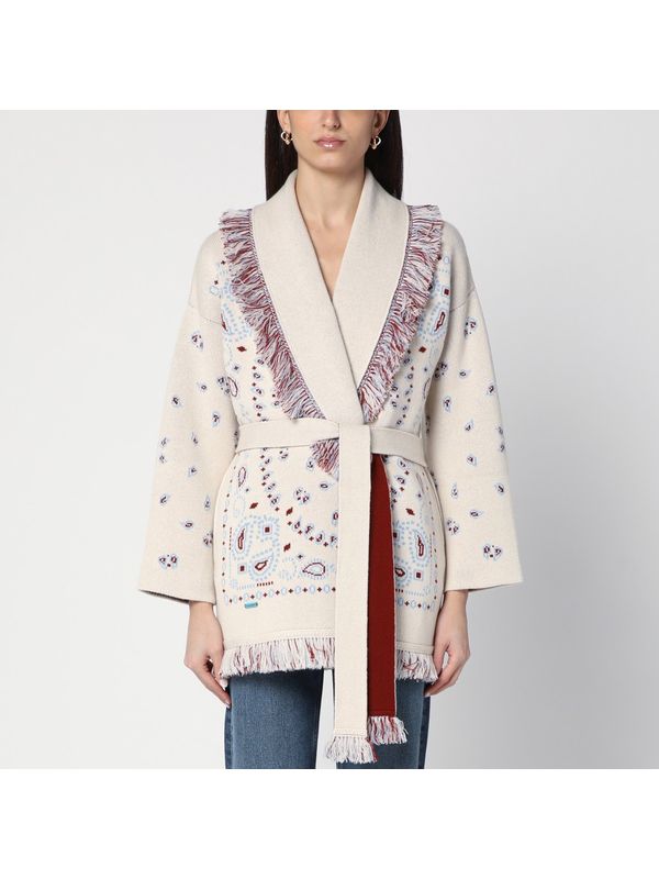 Bandana Jacquard Cashmere Cardigan