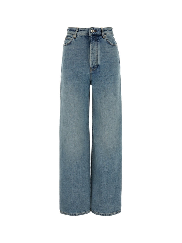 Back
  Logo Patch Cotton Denim Pants