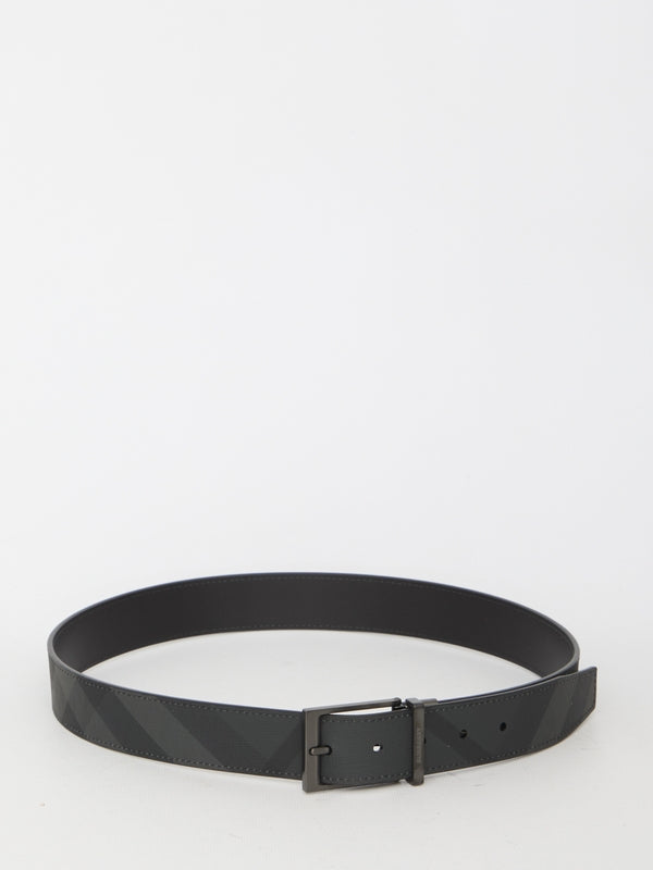 Check Reversible Leather Belt